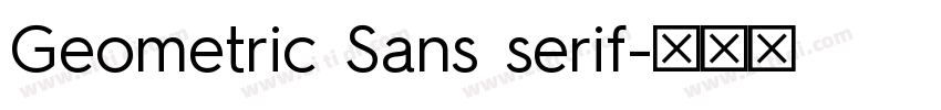 Geometric Sans serif字体转换